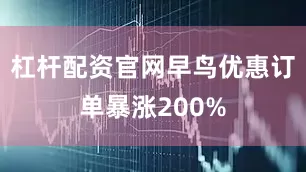 杠杆配资官网早鸟优惠订单暴涨200%